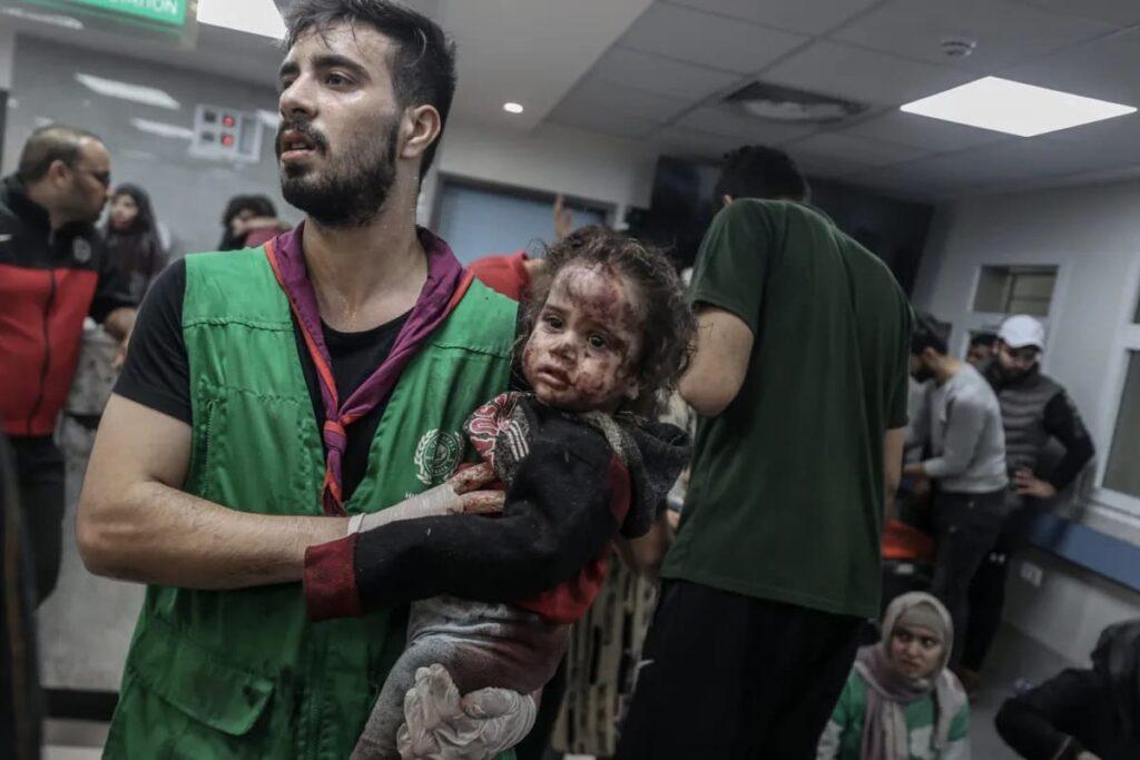 As a result of the Israeli attack on a hospital in Gaza, hundreds of people were killed