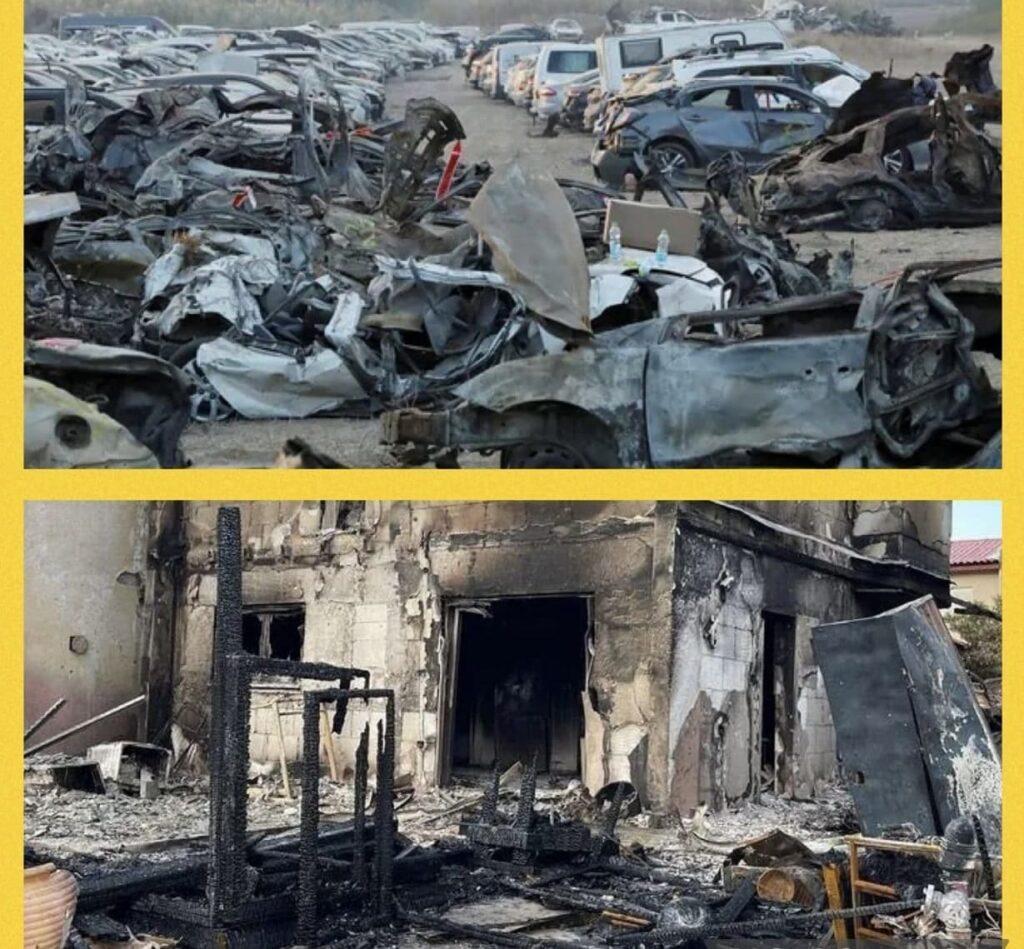 Огромный ущерб, нанесенный израильским автомобилям и домам 7 октября, скорее всего, был нанесен израильскими танками и ракетами, а не палестинскими истребителями
